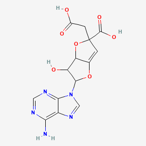 2-(6-aminopurin-9-yl)-5-(carboxymethyl)-3-hydroxy-3,3a-dihydro-2H-furo[3,2-b]furan-5-carboxylic acid