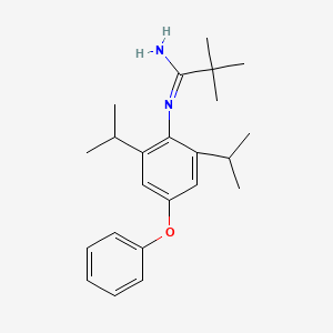 2,2-dimethyl-N'-[4-phenoxy-2,6-di(propan-2-yl)phenyl]propanimidamide
