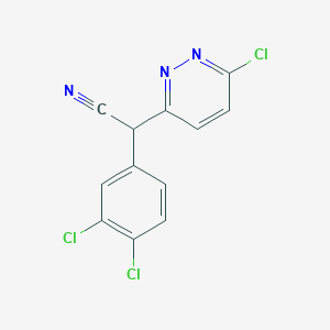 molecular formula C12H6Cl3N3 B12044852 2-(3,4-Dichlorophenyl)-2-(6-chloropyridazin-3-yl)acetonitrile 