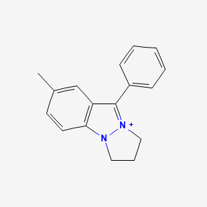 2,3-Dihydro-7-methyl-9-phenyl-1H-pyrazolo[1,2-a]indazole-4-ium