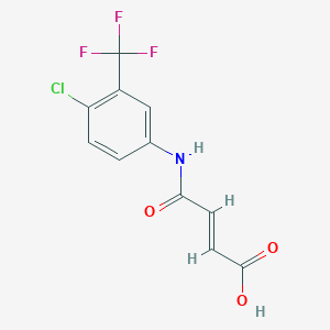 molecular formula C11H7ClF3NO3 B12044899 (E)-4-((4-chloro-3-(trifluoromethyl)phenyl)amino)-4-oxobut-2-enoic acid 