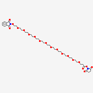 molecular formula C39H60N2O19 B12044942 Phthalimidooxy-PEG12-NHS ester 