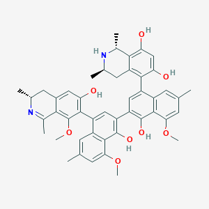 molecular formula C47H48N2O8 B1204507 Korundamine A 