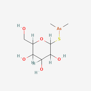 molecular formula C8H17AsO5S B1204509 2-Dimethylarsanylsulfanyl-6-(hydroxymethyl)oxane-3,4,5-triol CAS No. 50604-20-1