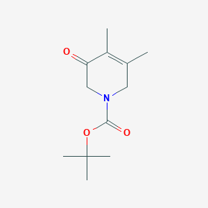 molecular formula C12H19NO3 B12045094 Tert-butyl 3,4-dimethyl-5-oxo-5,6-dihydropyridine-1(2H)-carboxylate 