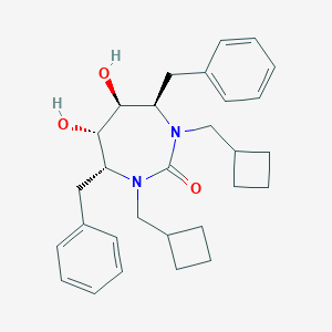 2H-1,3-Diazepin-2-one, 1,3-bis(cyclobutylmethyl)hexahydro-5,6-dihydroxy-4,7-bis(phenylmethyl)-, (4R,5S,6S,7R)-