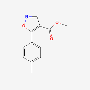 molecular formula C12H11NO3 B12045273 Methyl 5-p-tolylisoxazole-4-carboxylate 
