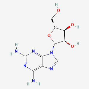 molecular formula C10H14N6O4 B1204534 2,6-Diaminopurine arabinoside CAS No. 19768-89-9