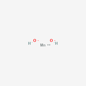 molecular formula Mn(OH)2<br>H2MnO2 B1204535 Pyrochroite (Mn(OH)2) CAS No. 1310-97-0