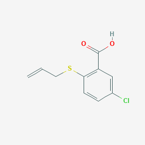 molecular formula C10H9ClO2S B12045365 Benzoic acid, 5-chloro-2-(2-propenylthio)- CAS No. 62176-42-5