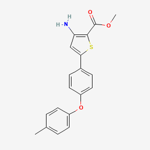 molecular formula C19H17NO3S B12045395 Methyl 5-(4-(p-tolyloxy)phenyl)-3-aminothiophene-2-carboxylate 
