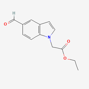 molecular formula C13H13NO3 B12045420 Ethyl 5-formyl-1H-indole-1-acetate CAS No. 219685-10-6