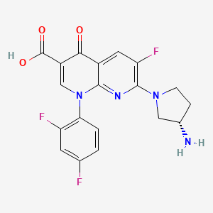 molecular formula C19H15F3N4O3 B1204549 (S)-tosufloxacin 