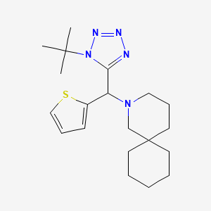 molecular formula C20H31N5S B1204554 2-[(1-Tert-butyl-5-tetrazolyl)-thiophen-2-ylmethyl]-2-azaspiro[5.5]undecane 
