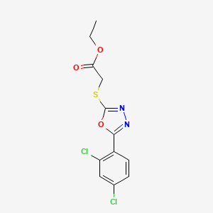 2-[[5-(2,4-Dichlorophenyl)-1,3,4-oxadiazol-2-yl]thio]acetic acid ethyl ester