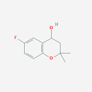 molecular formula C11H13FO2 B12045626 6-Fluoro-2,2-dimethylchroman-4-ol 
