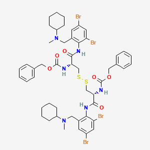 molecular formula C50H60Br4N6O6S2 B1204585 Cistinexine CAS No. 86042-50-4