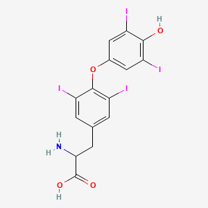 molecular formula C15H11I4NO4 B1204594 DL-甲状腺素 CAS No. 300-30-1