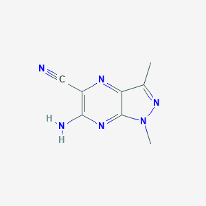 molecular formula C8H8N6 B012046 6-Amino-1,3-dimethyl-1H-pyrazolo[3,4-B]pyrazine-5-carbonitrile CAS No. 106538-01-6