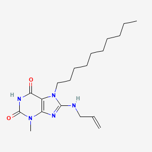 molecular formula C19H31N5O2 B12046014 8-(Allylamino)-7-decyl-3-methyl-3,7-dihydro-1H-purine-2,6-dione CAS No. 476481-08-0