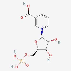 molecular formula C11H15NO9P+ B1204604 Nicotinate mononucleotide 