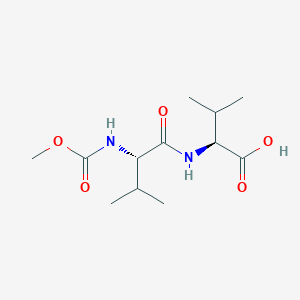 molecular formula C12H22N2O5 B12046076 N-methoxycarbonyl-L-Valine-Valine-OH, AldrichCPR 