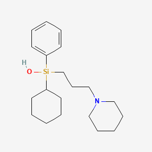 molecular formula C20H33NOSi B1204613 Hexahydrosiladifenidol CAS No. 98299-40-2