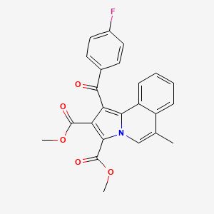 molecular formula C24H18FNO5 B12046258 Dimethyl 1-(4-fluorobenzoyl)-6-methylpyrrolo[2,1-a]isoquinoline-2,3-dicarboxylate CAS No. 618070-22-7