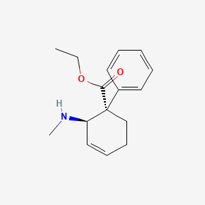 molecular formula C16H21NO2 B1204636 (+)-Nortilidine CAS No. 37815-44-4