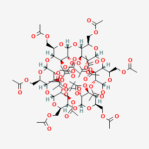 molecular formula C72H96O48 B12046376 Triacetyl I+/--cyclodextrin CAS No. 23661-37-2