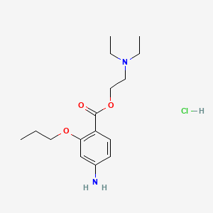 molecular formula C16H27ClN2O3 B1204642 Propoxycaine Hydrochloride CAS No. 550-83-4