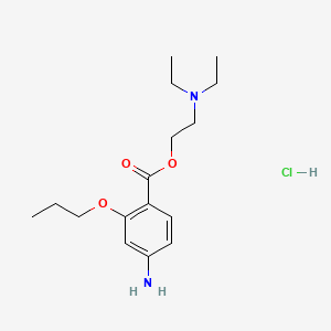 molecular formula C16H27ClN2O3 B1204642 Propoxycaine hydrochloride CAS No. 550-83-4