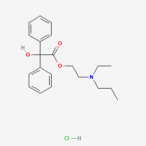 molecular formula C21H28ClNO3 B1204646 Benapryzine hydrochloride CAS No. 3202-55-9