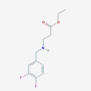 molecular formula C12H15F2NO2 B12046479 Ethyl 3-[(3,4-difluorobenzyl)amino]propanoate 