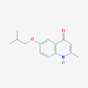 molecular formula C14H17NO2 B12046485 6-Isobutoxy-2-methylquinolin-4-ol 