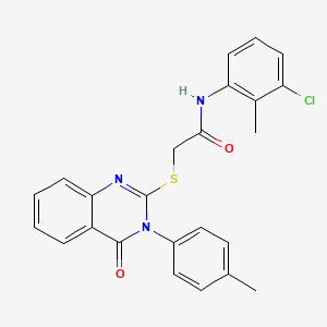 molecular formula C24H20ClN3O2S B12046515 N-(3-chloro-2-methylphenyl)-2-{[3-(4-methylphenyl)-4-oxo-3,4-dihydroquinazolin-2-yl]sulfanyl}acetamide CAS No. 477332-82-4