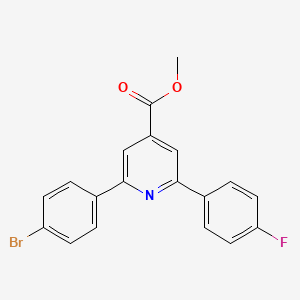 molecular formula C19H13BrFNO2 B12046557 Methyl 2-(4-bromophenyl)-6-(4-fluorophenyl)pyridine-4-carboxylate 