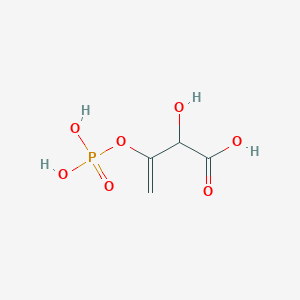 molecular formula C4H7O7P B1204663 2-羟基-3-膦酰氧丁-3-烯酸 