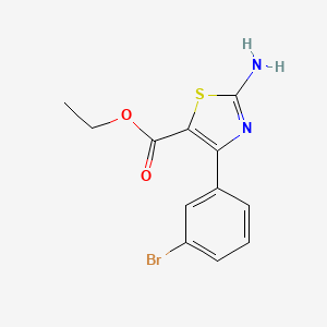 molecular formula C12H11BrN2O2S B12046674 Ethyl 2-amino-4-(3-bromophenyl)thiazole-5-carboxylate CAS No. 899352-50-2