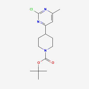 molecular formula C15H22ClN3O2 B12046720 Tert-butyl 4-(2-chloro-6-methylpyrimidin-4-yl)piperidine-1-carboxylate 