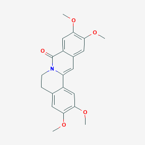 molecular formula C21H21NO5 B1204674 2,3,10,11-Tetramethoxy-5,6-dihydroisoquinolino[3,2-a]isoquinolin-8-one 