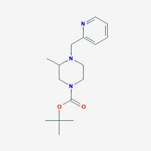molecular formula C16H25N3O2 B12046754 tert-Butyl 3-methyl-4-(pyridin-2-ylmethyl)piperazine-1-carboxylate 