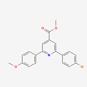 molecular formula C20H16BrNO3 B12046765 Methyl 2-(4-bromophenyl)-6-(4-methoxyphenyl)pyridine-4-carboxylate 