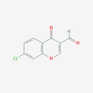 molecular formula C10H5ClO3 B12046810 7-Chloro-4-oxo-4H-chromene-3-carbaldehyde CAS No. 69155-79-9