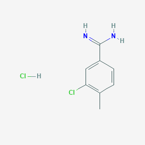 molecular formula C8H10Cl2N2 B12046830 3-Chloro-4-methylbenzenecarboximidamide hydrochloride, AldrichCPR CAS No. 116940-45-5