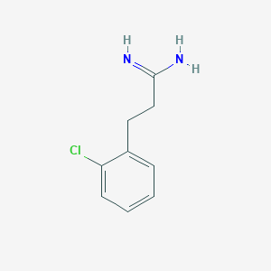 molecular formula C9H11ClN2 B12046845 3-(2-Chlorophenyl)propanimidamide CAS No. 887577-18-6