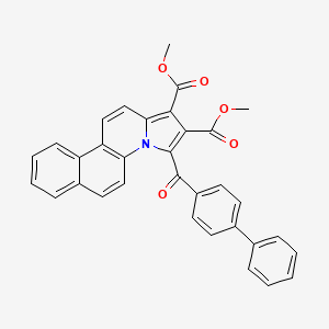 molecular formula C33H23NO5 B12046895 dimethyl 3-(4-phenylbenzoyl)naphtho[2,1-e]indolizine-1,2-dicarboxylate CAS No. 618069-75-3
