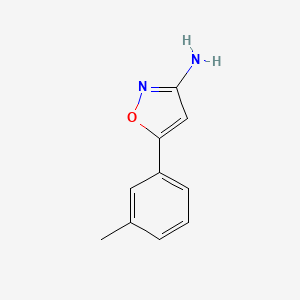 molecular formula C10H10N2O B12046914 5-m-Tolylisoxazol-3-amine 