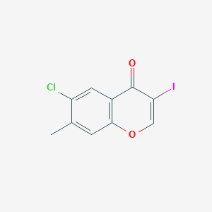 molecular formula C10H6ClIO2 B12046938 6-Chloro-3-iodo-7-methyl-4H-chromen-4-one 