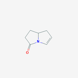 molecular formula C7H9NO B12046991 1,2,7,7a-tetrahydro-3H-pyrrolizin-3-one 